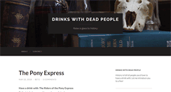 Desktop Screenshot of drinkswithdeadpeople.com